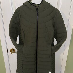 Women's Olive Puffer Jacket